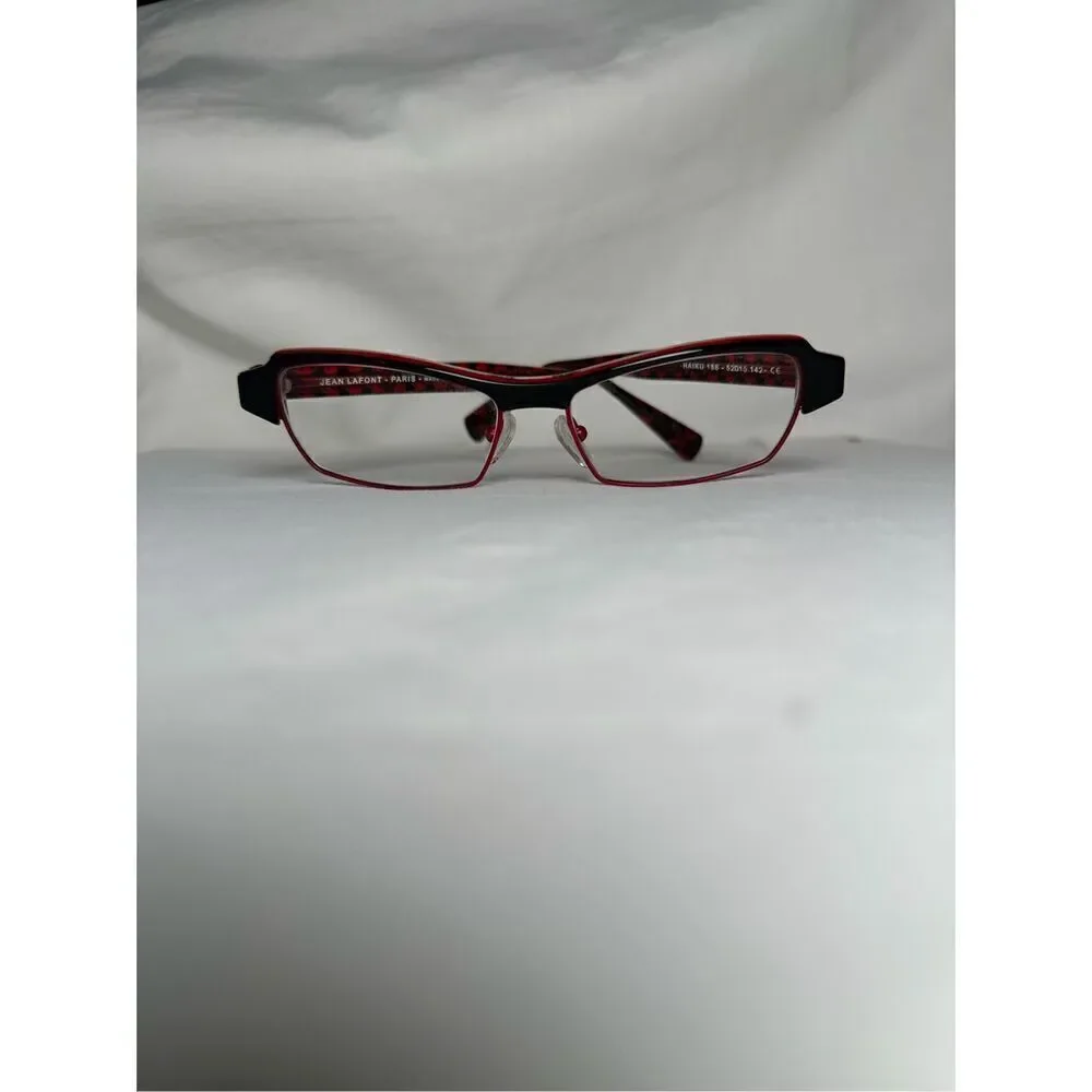 Jean LaFont Paris Haiku red reading glasses prescription 188 52 15 142. #44-1364